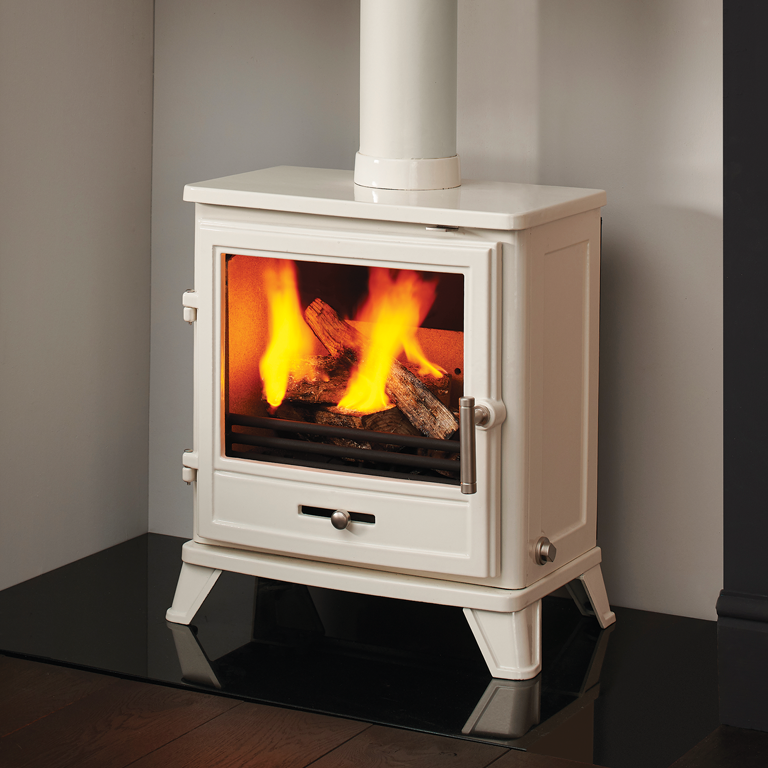 Capital Bassington Eco, multifuel stove, warm white enamel